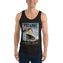 Load image into Gallery viewer, Titanic Vintage Poster Unisex Tank Top