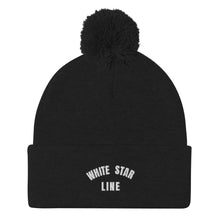 Load image into Gallery viewer, White Star Line Embroidered Pom-Pom Beanie