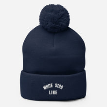 Load image into Gallery viewer, White Star Line Embroidered Pom-Pom Beanie