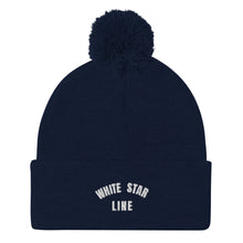 Load image into Gallery viewer, White Star Line Embroidered Pom-Pom Beanie