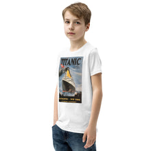 Load image into Gallery viewer, Youth Titanic Vintage Poster Short Sleeve T-Shirt