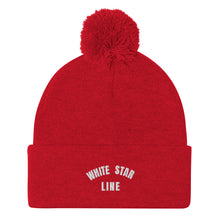 Load image into Gallery viewer, White Star Line Embroidered Pom-Pom Beanie