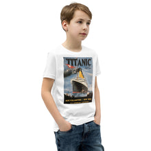 Load image into Gallery viewer, Youth Titanic Vintage Poster Short Sleeve T-Shirt