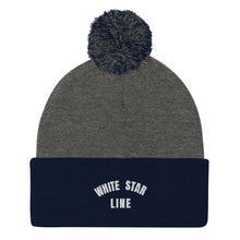 Load image into Gallery viewer, White Star Line Embroidered Pom-Pom Beanie