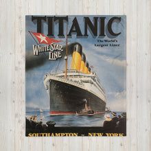 Load image into Gallery viewer, Titanic Vintage Poster Blanket