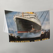 Load image into Gallery viewer, Titanic Vintage Poster Blanket