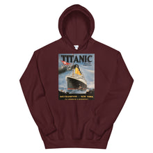 Load image into Gallery viewer, Titanic Vintage Poster Unisex Hoodie