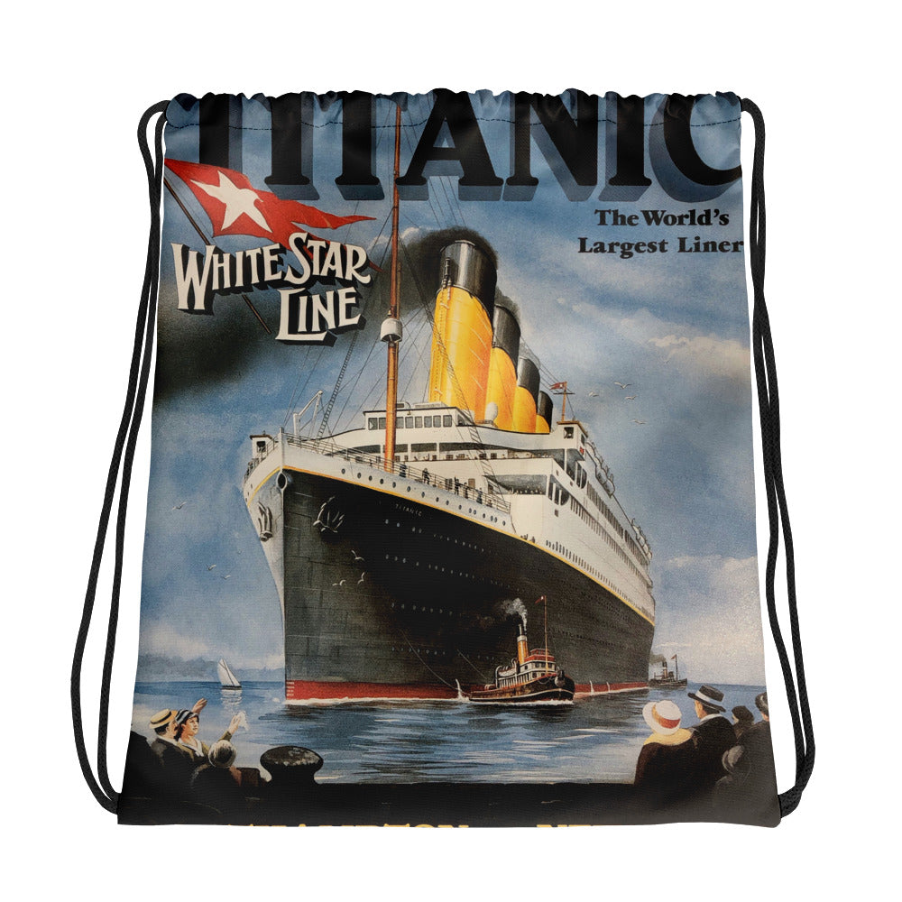 Titanic Vintage Drawstring Bag