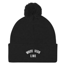 Load image into Gallery viewer, White Star Line Embroidered Pom-Pom Beanie
