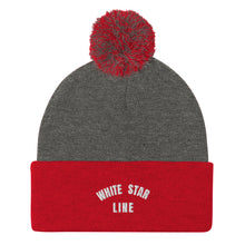 Load image into Gallery viewer, White Star Line Embroidered Pom-Pom Beanie
