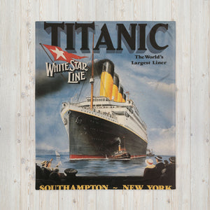 Titanic Vintage Poster Blanket