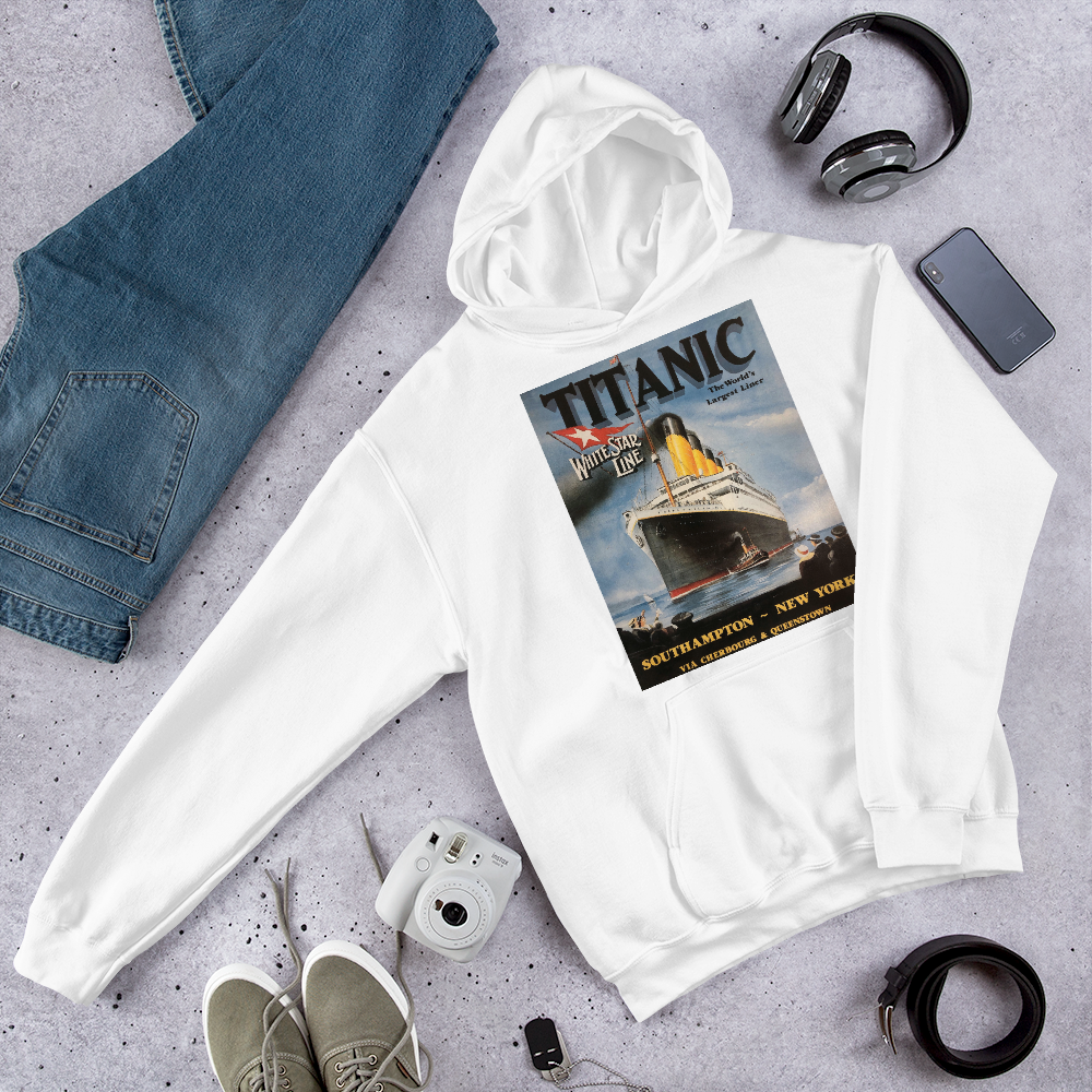 Titanic Vintage Poster Unisex Hoodie Titanic Guy